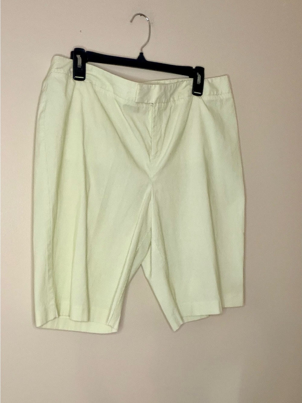 Chico's green/white Bermuda Shorts